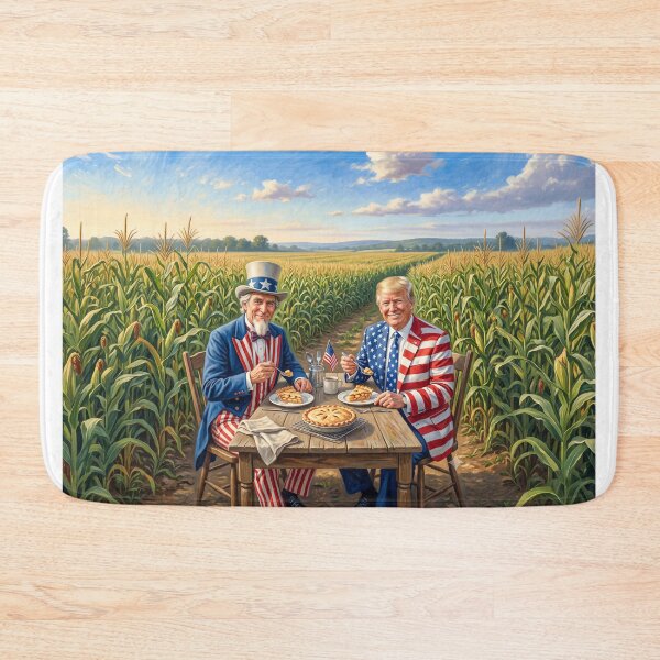 Artikelvorschau, Donald Trump And Uncle Sam Enjoying Apple Pie entworfen und verkauft von Home Decor Art.