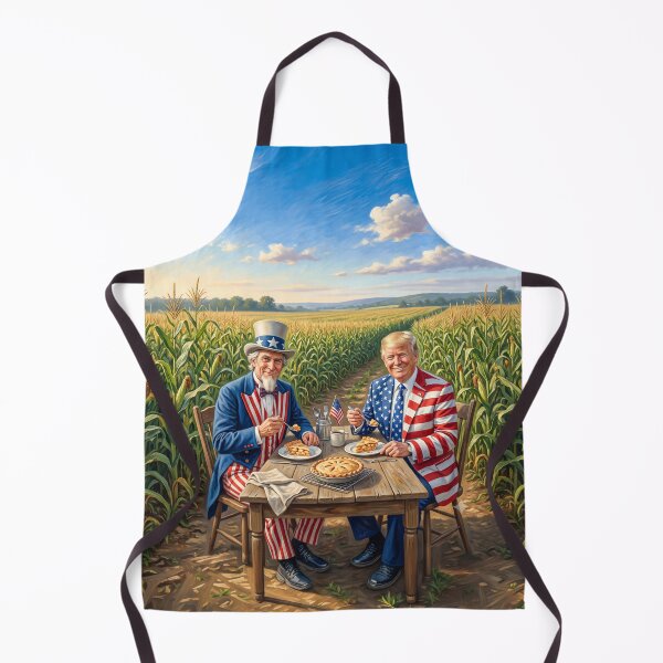Item preview, Donald Trump And Uncle Sam Enjoying Apple Pie designed and sold by Home Decor Art.