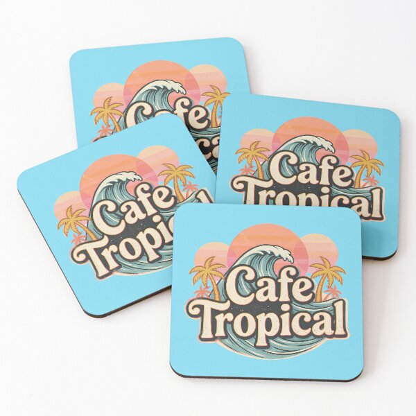 Item preview, Cafe Tropical palm retro designed and sold by andromeda-redd.