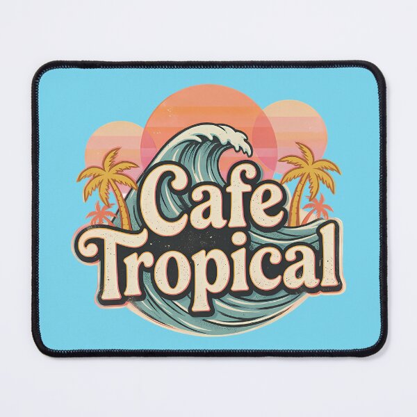 Item preview, Cafe Tropical palm retro designed and sold by andromeda-redd.