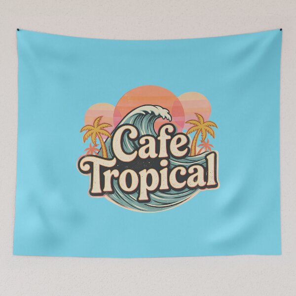 Item preview, Cafe Tropical palm retro designed and sold by andromeda-redd.
