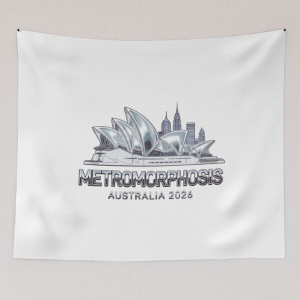 Item preview, Metromorphosis Australia 2026 Sydney Opera House Y2K Chrome Tee designed and sold by BodaZZ.