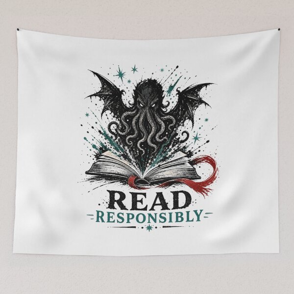 Item preview, Read Responsibly Cthulhu Spellbook Cosmic Horror Book Aesthetic designed and sold by Fenay Designs.