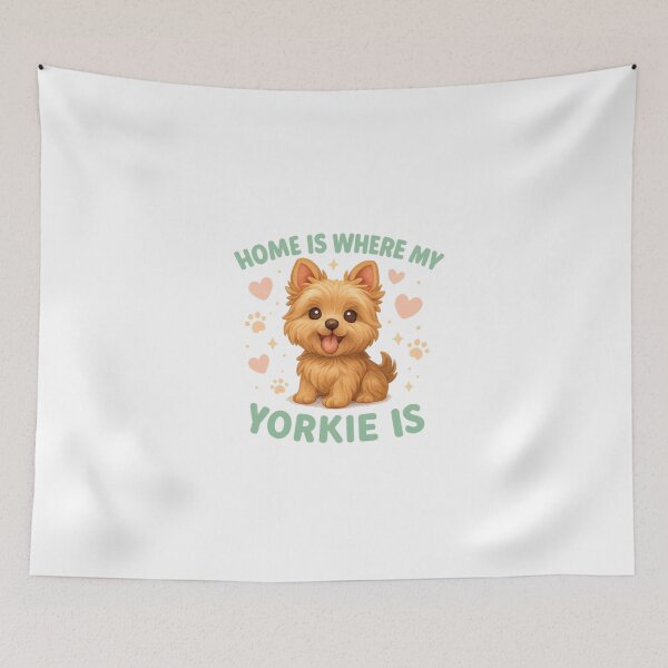 Item preview, Home Is Where My Yorkie Is Cute Yorkshire Terrier Dog Lover Design designed and sold by FurAndFlaireg.