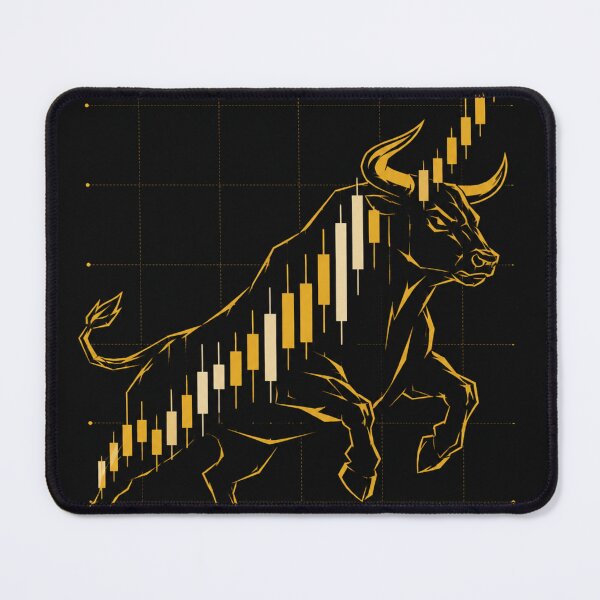 Item preview, Charging Bull Run Breakout Tee — Glowing Candlestick Trader Gift designed and sold by FirmHoldStudio.