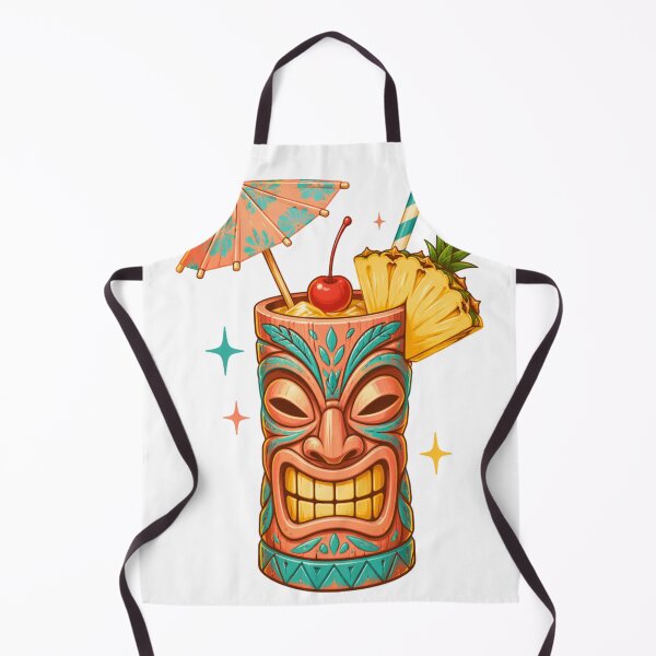 Item preview, Retro Tiki Cocktail — Tropical Bar Aesthetic Sticker designed and sold by NUFADE.