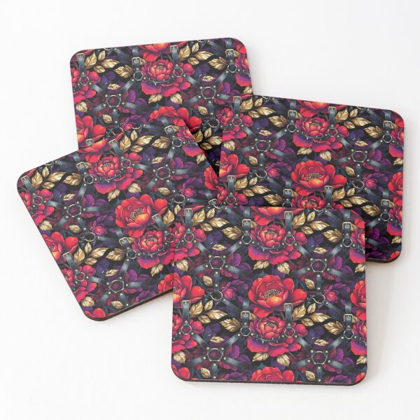 Item preview, Leather Harness Peony Pattern designed and sold by ZhivanCrimson.