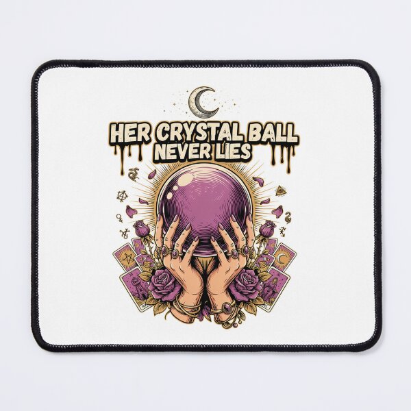 Item preview, Her Crystal Ball Never Lies, Occult Tarot Roses Vintage Horror designed and sold by CryptReel.