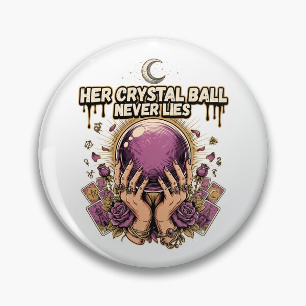 Item preview, Her Crystal Ball Never Lies, Occult Tarot Roses Vintage Horror designed and sold by CryptReel.