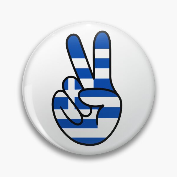 Item preview, Greece Flag Peace Hand Sign designed and sold by teeperfect.