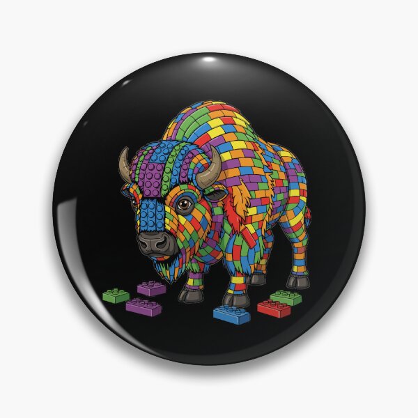 Item preview, Building Blocks Bison Buffalo Animal Lover designed and sold by PopStars1993.