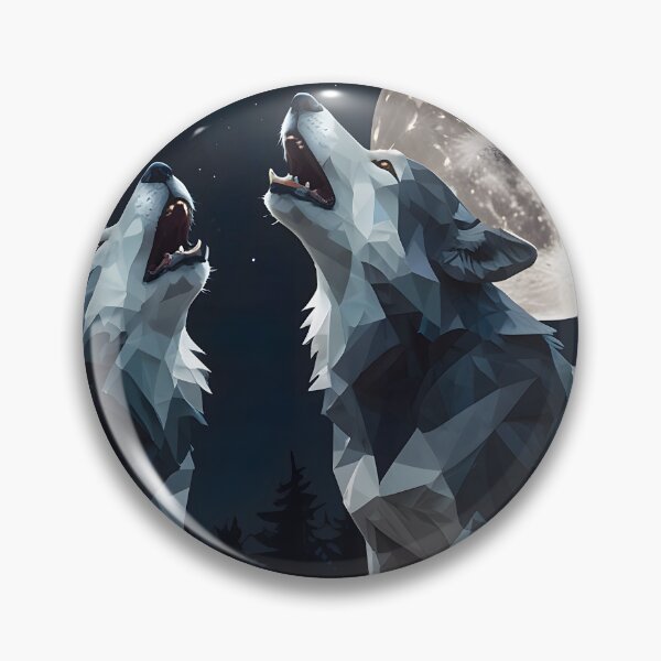 Item preview, Wolf Pack Geometric Night Art designed and sold by RawNaturePrints.