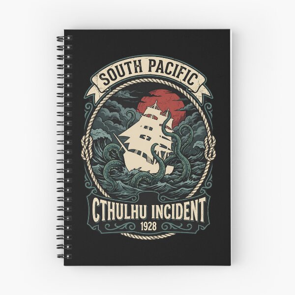 Item preview, South Pacific Cthulhu Incident 1928 Vintage Kraken Maritime Poster designed and sold by Fenay Designs.