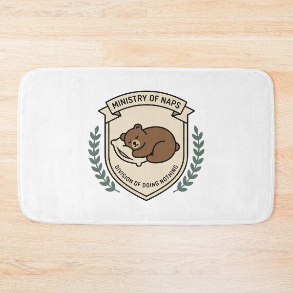 Item preview, Ministry of Naps Official Sleep Department Badge | Cozy Sleeping Bear Funny Government Parody Design designed and sold by AbderraimArt.