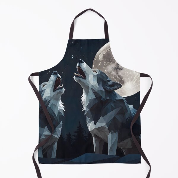 Item preview, Wolf Pack Geometric Night Art designed and sold by RawNaturePrints.
