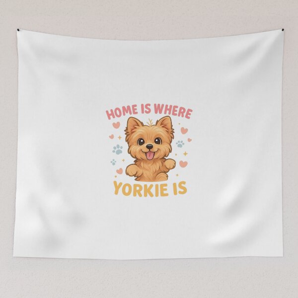 Item preview, Home Is Where My Yorkie Is Cute Yorkshire Terrier Dog Lover Design designed and sold by FurAndFlaireg.