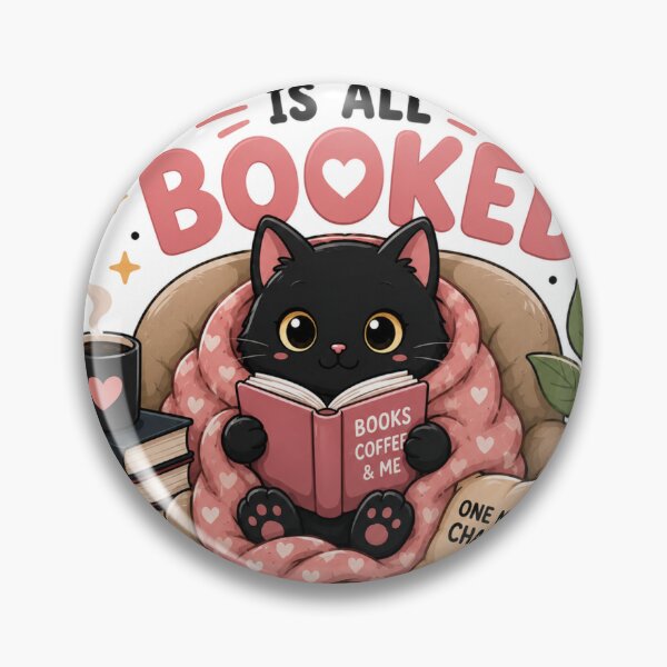 Item preview, My Weekend Is All Booked Cute Black Cat Reading Sticker. designed and sold by  BreedCraft Studio.