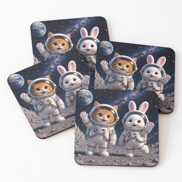 Item preview, Cute Cat Bunny Space Adventure designed and sold by Sneh024.
