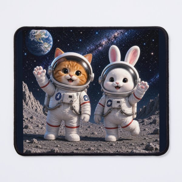 Item preview, Cute Cat Bunny Space Adventure designed and sold by Sneh024.