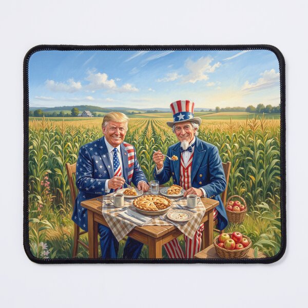 Item preview, Donald Trump And Uncle Sam Enjoying Apple Pie designed and sold by Home Decor Art.