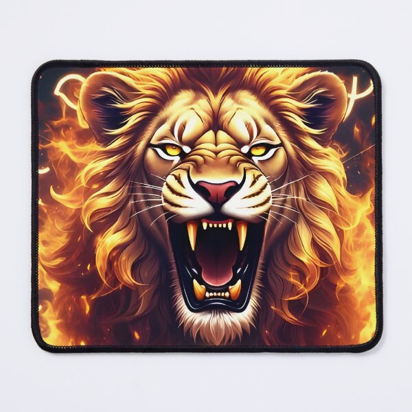 Item preview, Roaring Fire Leo Lion Zodiac Symbol Flame Circle Art designed and sold by Zodiac Celestial Art.