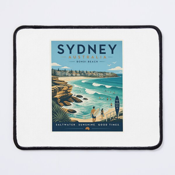 Item preview, Sydney Australia Bondi Beach Saltwater Sunshine Good Times Australian Travel Surfing Vacation Destination designed and sold by Simsimah26Parks.