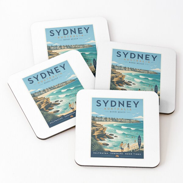 Item preview, Sydney Australia Bondi Beach Saltwater Sunshine Good Times Australian Travel Surfing Vacation Destination designed and sold by Simsimah26Parks.