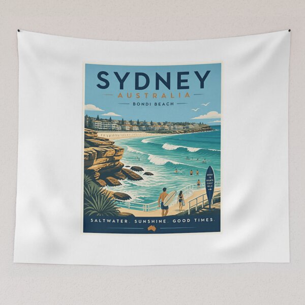 Item preview, Sydney Australia Bondi Beach Saltwater Sunshine Good Times Australian Travel Surfing Vacation Destination designed and sold by Simsimah26Parks.