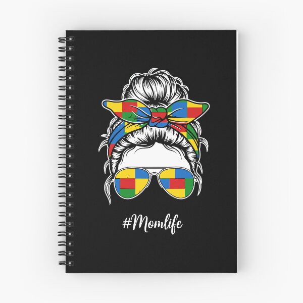 Item preview, Momlife Autism Awareness Messy Bun Mom designed and sold by PopStars1993.