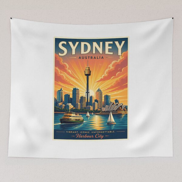 Item preview, Sydney Australia Vibrant Iconic Unforgettable Harbour City Travel Tourist Vacation Destination designed and sold by Simsimah26Parks.