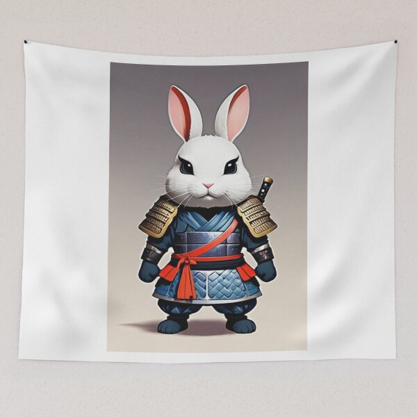 Item preview, Digital Art - Warrior Rabbit, Ferociously Cute Aesthetic designed and sold by DoodyPets.