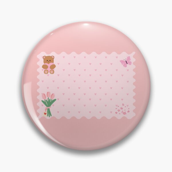 Item preview, Cute Teddy Bear Pink Stationery Frame Coquette Aesthetic designed and sold by Rehnair.
