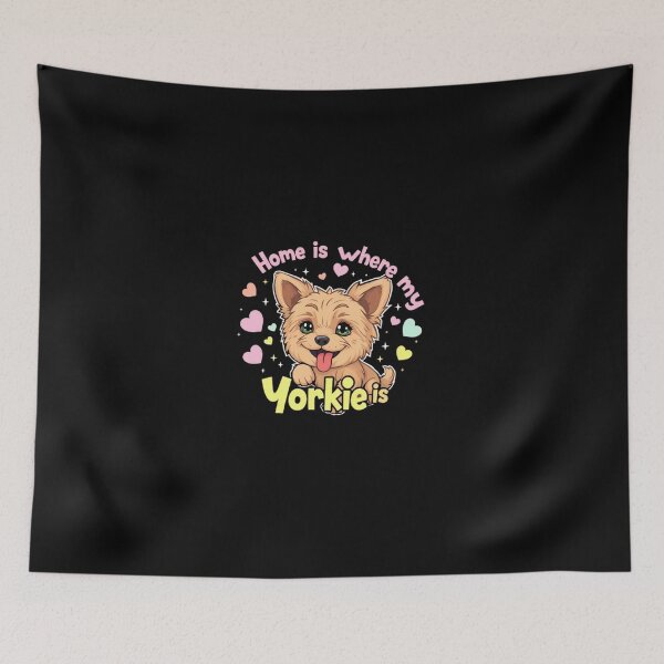 Item preview, Home Is Where My Yorkie Is Cute Yorkshire Terrier Dog Lover Design designed and sold by FurAndFlaireg.