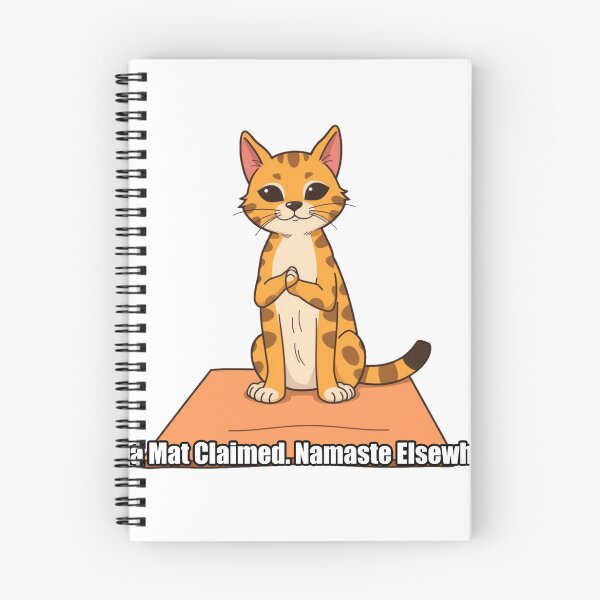 Item preview, Tabby Cat - Yoga Mat Claimed Namaste Elsewhere - Funny Cat Yoga Gift designed and sold by pawdrops.