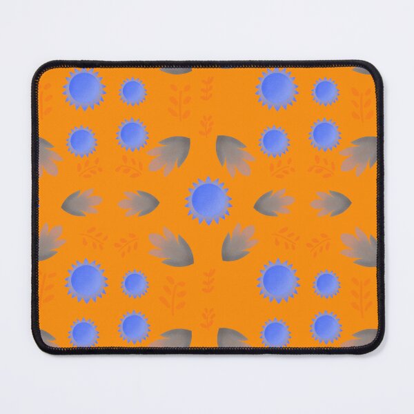 Item preview, Orange & blue nature spot pattern. designed and sold by RuwaDesignArt.