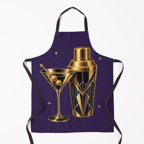 Item preview, Art Deco Shaker & Glass — Bartender Set Sticker designed and sold by NUFADE.