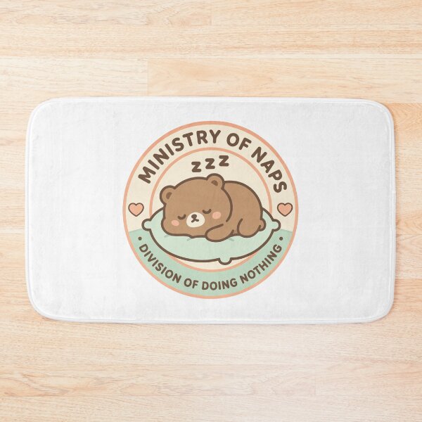 Item preview, Ministry of Naps Sleepy Bear Government design | Funny Nap Culture Parody Badge Design for Introverts and Remote Workers designed and sold by AbderraimArt.