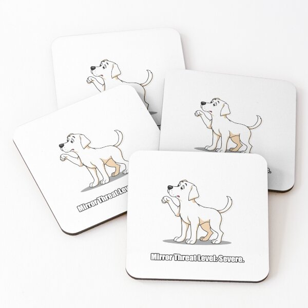 Item preview, Labrador - Mirror Threat Level Severe - Funny Dog Mirror Gift designed and sold by pawdrops.