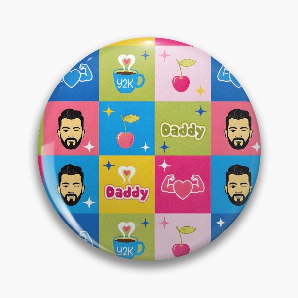 Artikelvorschau, Y2K Daddy-Muster – Bärtiger Muskelprotz mit Kaffeekirsche entworfen und verkauft von ZhivanCrimson.