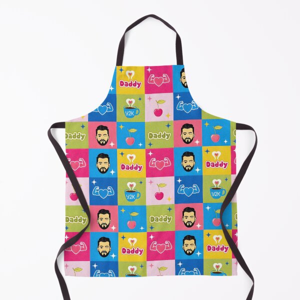 Item preview, Y2K Daddy Pattern - Bearded Muscle Coffee Cherry designed and sold by ZhivanCrimson.