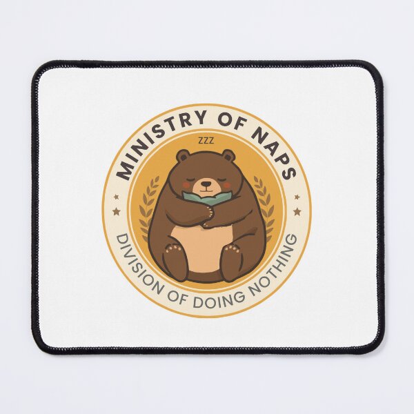 Item preview, Ministry of Naps Sleepy Bear Government Seal | Funny Nap Culture Parody Badge Design for Introverts and Remote Workers designed and sold by AbderraimArt.