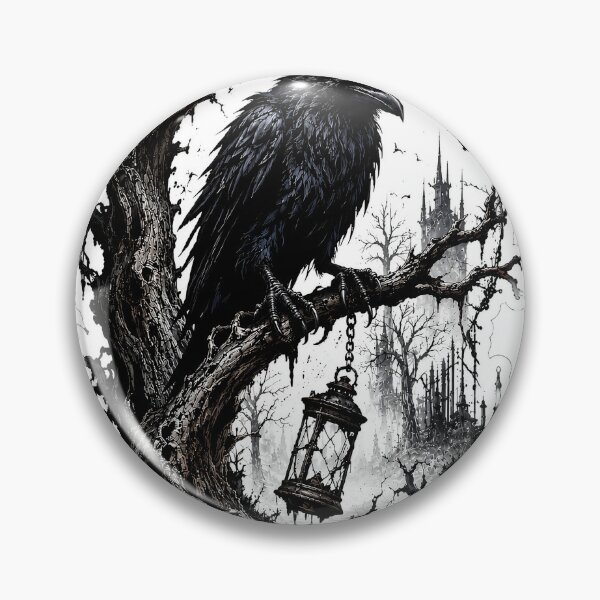 Item preview, Dark Raven Haunted Forest Art designed and sold by Barkybond.