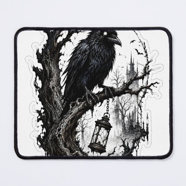 Item preview, Dark Raven Haunted Forest Art designed and sold by Barkybond.