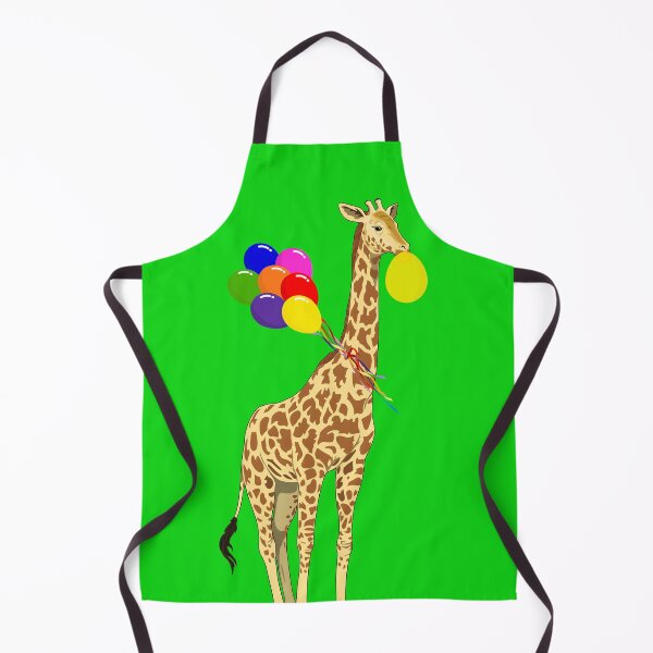 Item preview, giraffe and colorful balloons designed and sold by BUTTER7FLY.