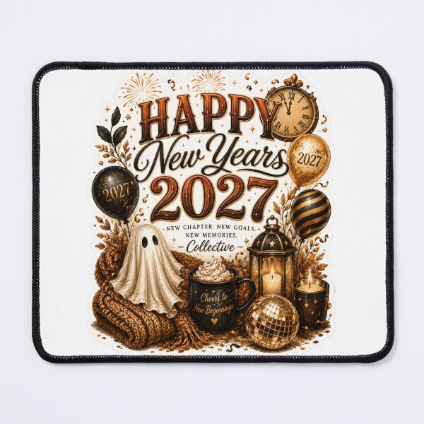 Item preview, Happy New Year 2027 Vintage Typography Sticker | Cozy Celebration Design designed and sold by M.Store.