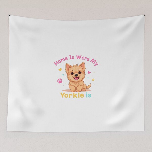 Item preview, Home Is Where My Yorkie Is Cute Yorkshire Terrier Dog Lover Design designed and sold by FurAndFlaireg.
