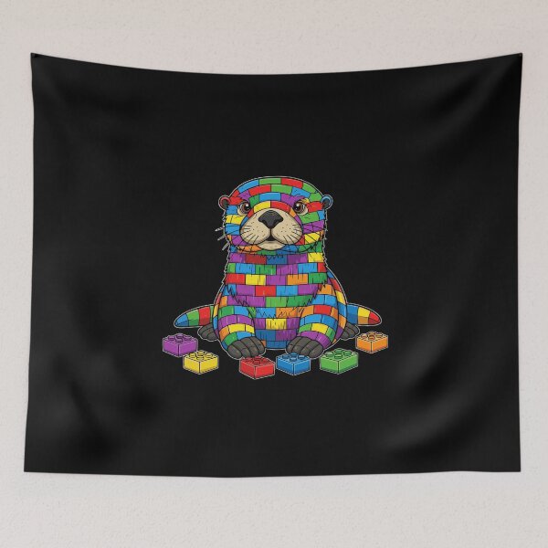 Item preview, Otter Building Blocks Enthusiast Animal Play designed and sold by PopStars1993.