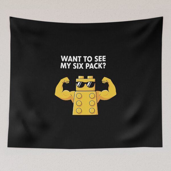 Item preview, Want To See My Six Pack Building Blocks Toy Brick Fitness Humor designed and sold by PopStars1993.