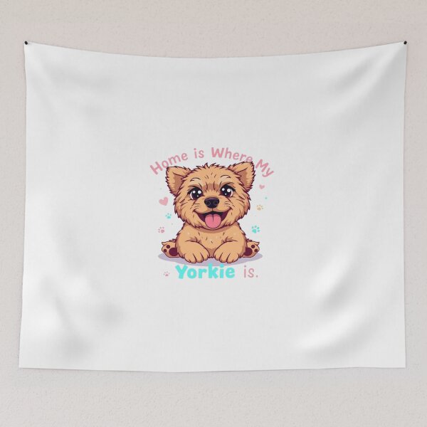 Item preview, Home Is Where My Yorkie Is Cute Yorkshire Terrier Dog Lover Design designed and sold by FurAndFlaireg.