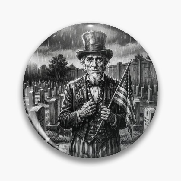 Item preview, Black & White Portrait Uncle Sam Crying In Military Cemetery designed and sold by Home Decor Art.